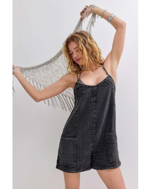 Out From Under Black Cabot Playsuit