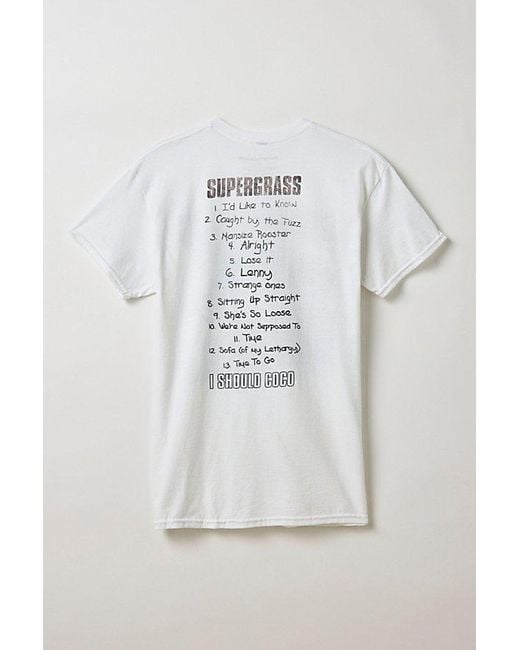 Urban Outfitters Gray Supergrass Tour Graphic Tee for men