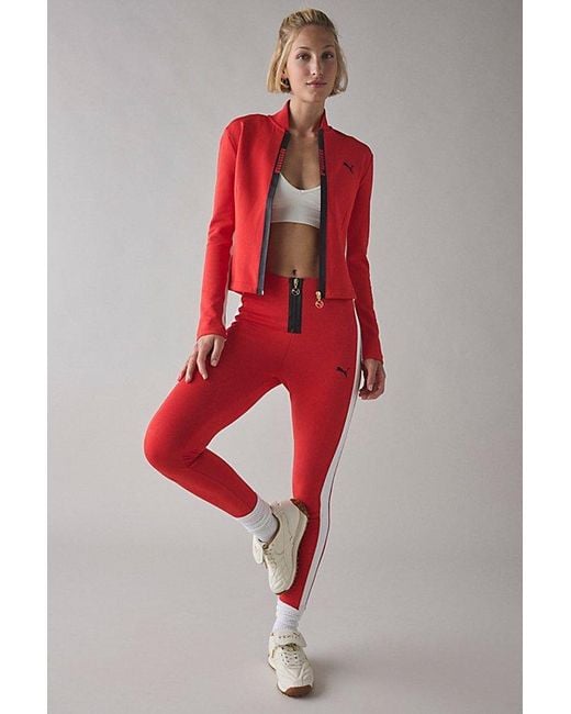 PUMA Red T7 Zip-Front Legging