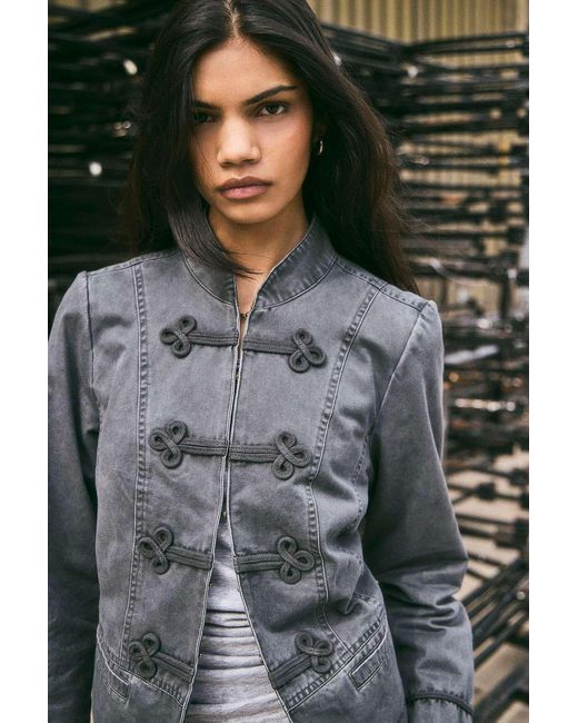 Kimchi Blue Gray Cassie Frogging Jacket