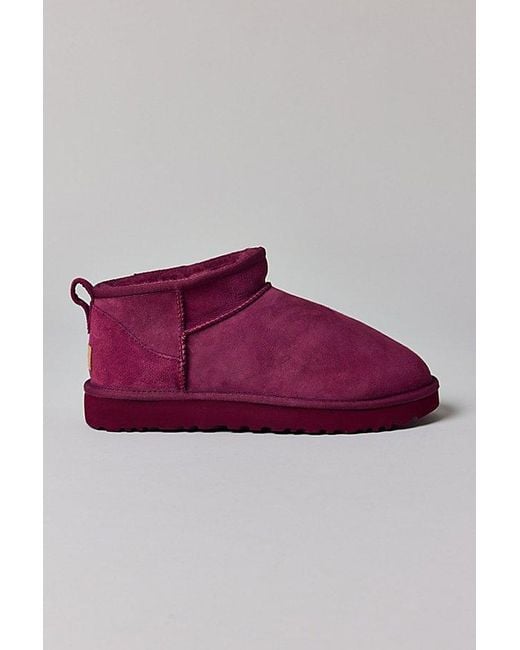 Ugg Purple Classic Ultra Mini Ankle Boot