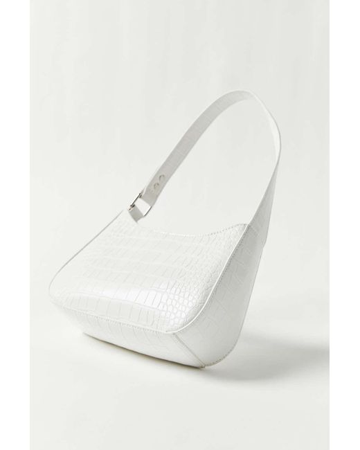 Urban Outfitters White Uo Kez Modern Baguette Handbag