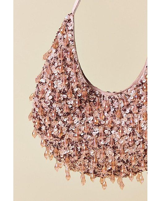 Kimchi Blue Natural Bombshell Beaded Bag