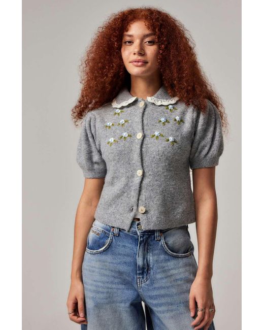 Kimchi Blue Blue Lalisa Embroidered Cardigan