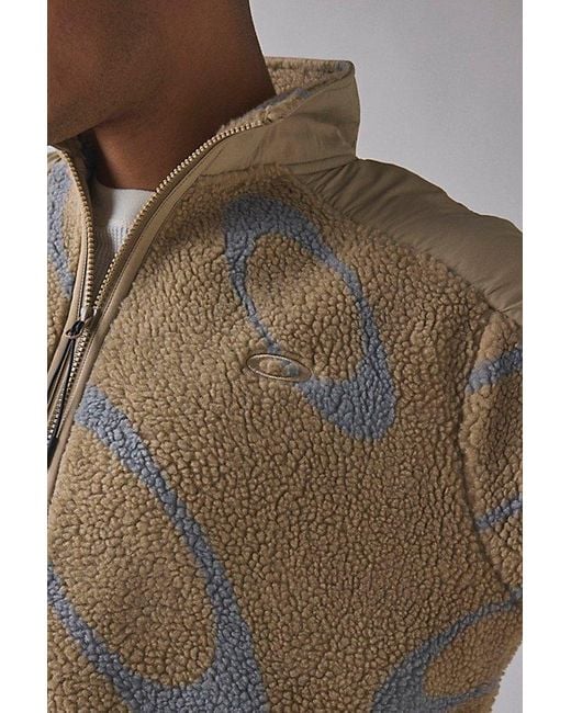 Oakley Blue Patterned Fleece Jacket for men