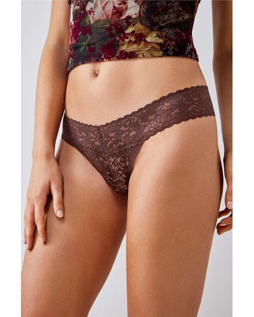 Out From Under Brown Zoe Lace Thong