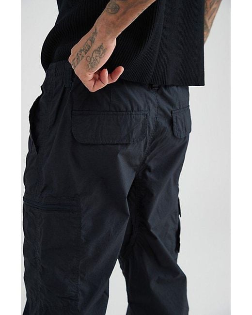 Standard Cloth Black Seamed Cargo Pant for men