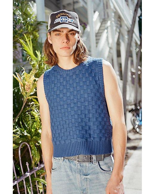 Urban Outfitters Blue Uo Editor Sweater Vest for men