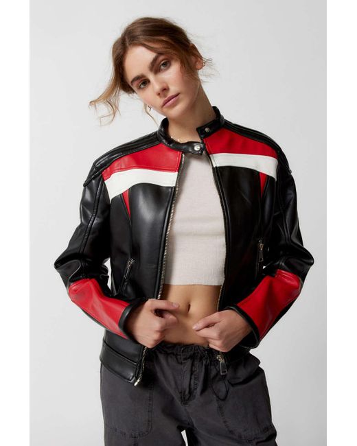 Biker jacket red cheap