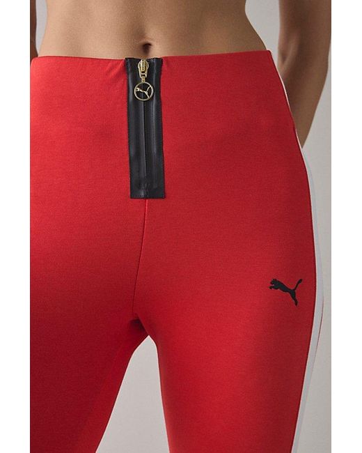 PUMA Red T7 Zip-Front Legging
