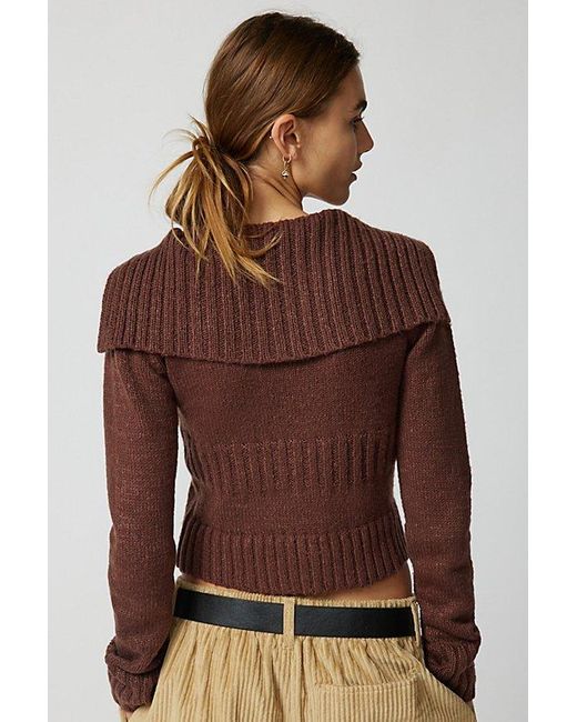 Urban Outfitters Brown Uo Kennedy Cardigan