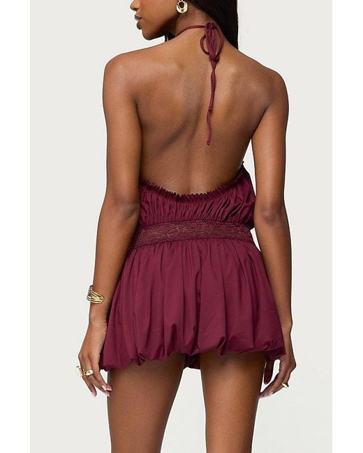 Edikted Aida Backless Bubble Mini Dress in Red | Lyst Edikted Aida Backless Bubble Mini Dress in Red | Lyst