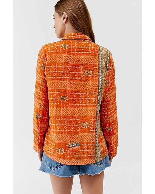 Urban Renewal Orange Remade Kantha Jacket