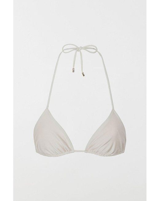 Sunkissed Green Le Triangle String Bikini Top