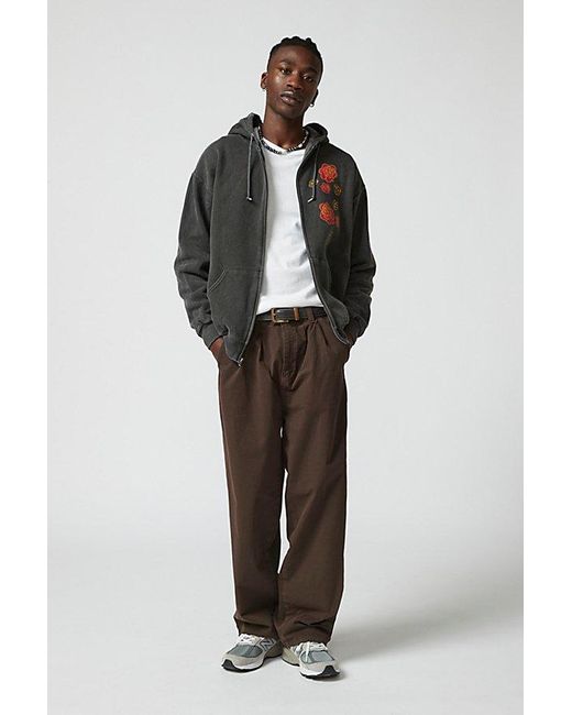 Urban Outfitters Black Tupac Roses Washed Full Zip Hoodie Sweatshirt for men
