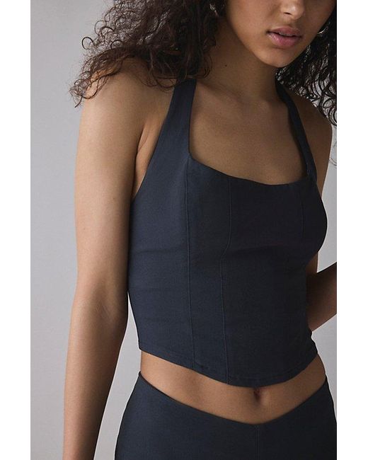 Kimchi Blue Blue Main Squeeze Halter Crop Top + Capri Pant Set