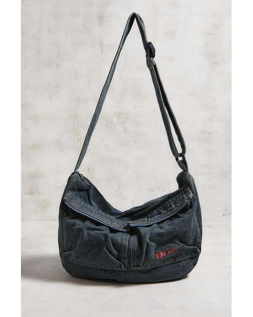 BDG Gray Blue Tint Denim Sling Bag for men