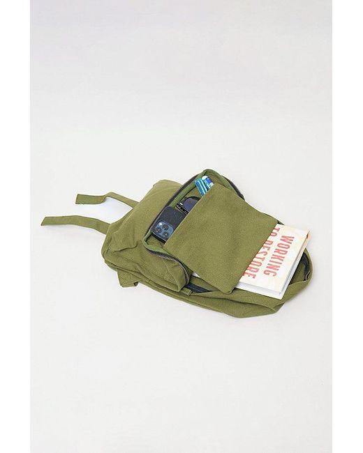 Terra Thread Green Organic Cotton Mini Canvas Backpack for men