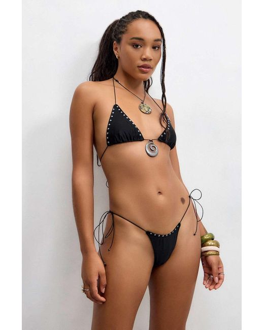 Jaded London Brown Small Studs Bikini Bottoms