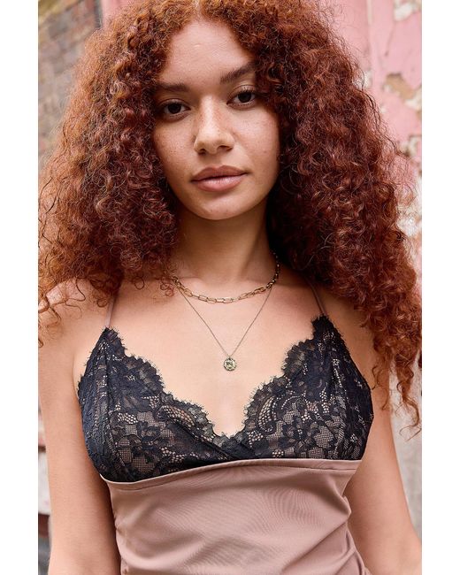 Urban Outfitters Brown Uo Date Night Cami Top