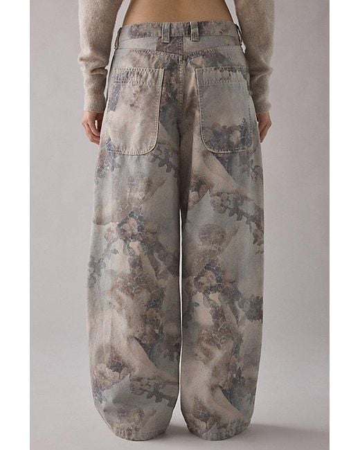 BDG Gray Jaya Camo Print Baggy Boyfriend Pant