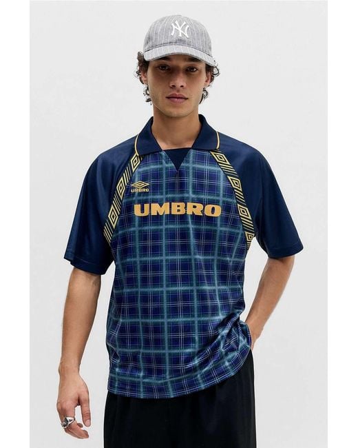 Umbro Blue Uo Exclusive Tartan Check Football Shirt for men