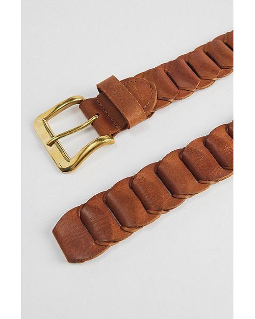 Urban Outfitters Blue Woven Leather Belt for men