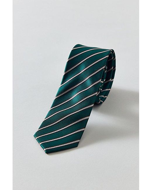 Urban Outfitters Blue Stripe Pattern Neck Tie for men