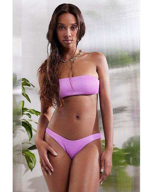 Out From Under Purple Monroe Ribbed Bikini Bottom