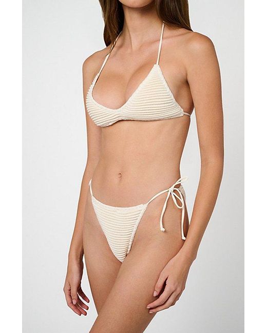 WeWoreWhat White Scoop String Bikini Top