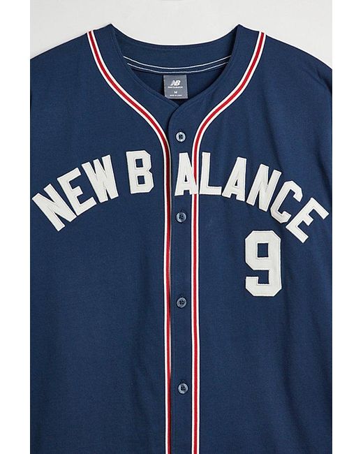 New Balance Blue Baseball Jersey Top for men