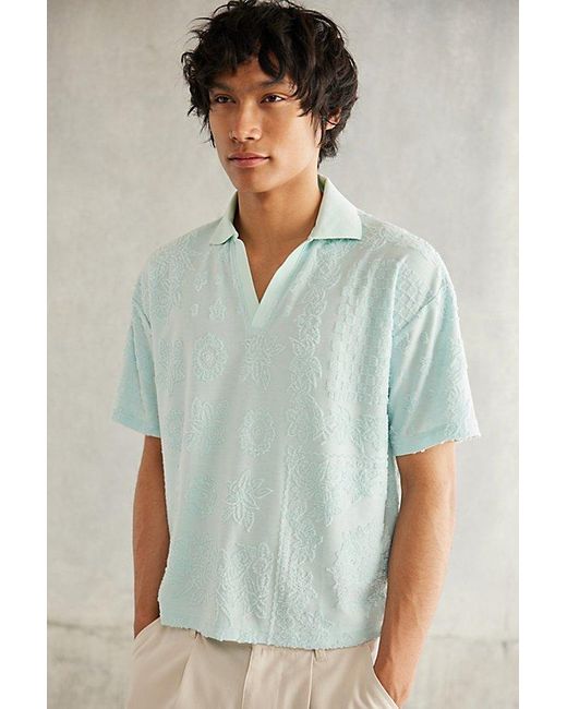 Standard Cloth Green Foundation Terry Polo Shirt Top for men