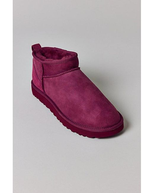Ugg Purple Classic Ultra Mini Ankle Boot