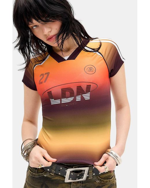Jaded London Orange Ombre Football Baby T-shirt