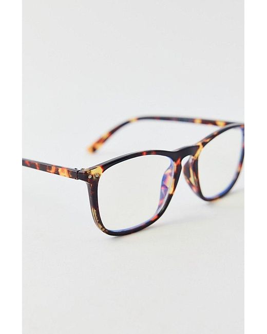 Urban Outfitters Brown Dylan Rectangle Light Glasses