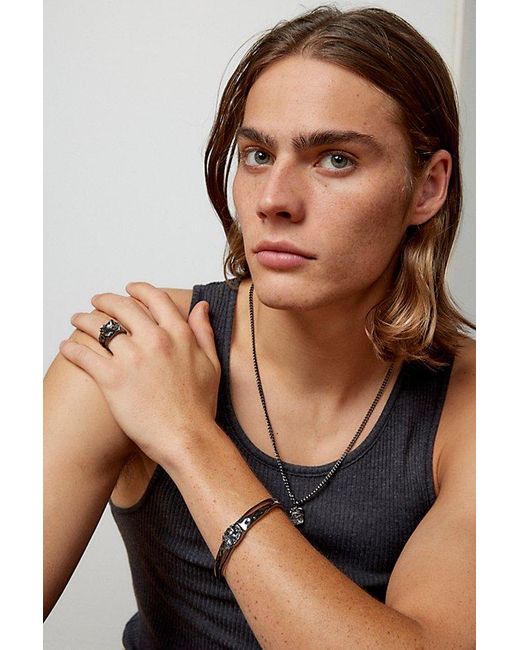 Urban Outfitters Black Rhys Molten Ring for men