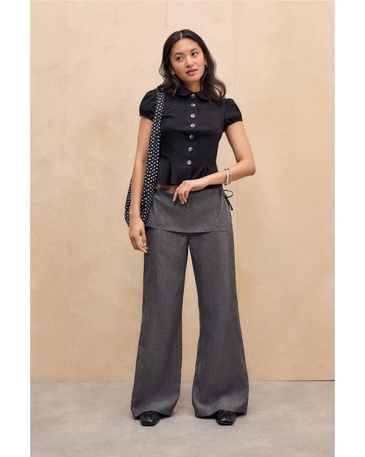 Urban Outfitters Blue Uo Side Tie Skirt Trousers