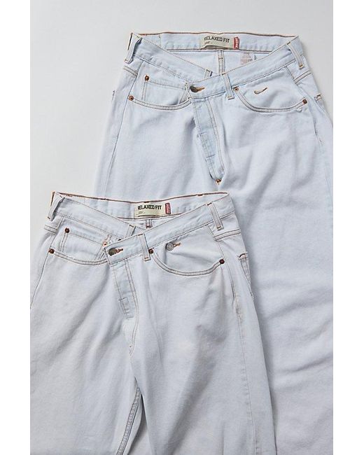 Urban Renewal White Remade Levi'S Bleached Crossover Jean