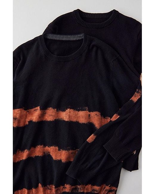Urban Renewal Black Remade Bleached Striped Sweater