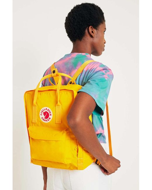 yellow kanken bag