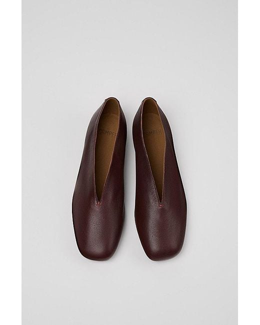 Camper Brown Casi Myra Leather Ballet Flat