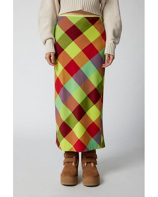 BDG Multicolor Janelle Printed Midi Skirt