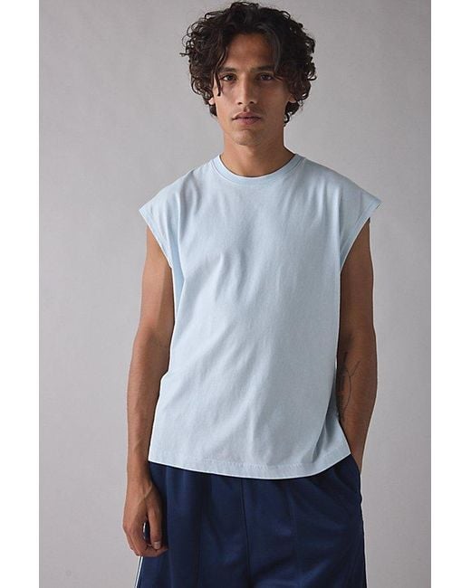 Standard Cloth Blue Luca Cutoff Tee for men