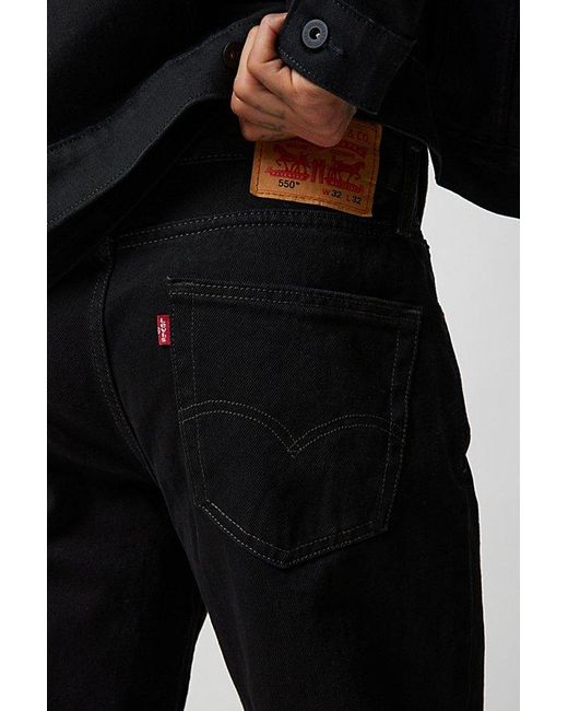 Levi's Black 550 Relaxed Fit Jean for men