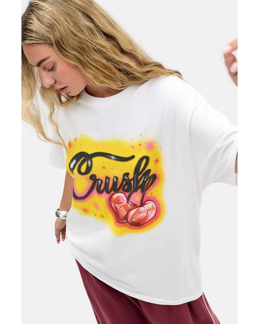 Urban Outfitters Uo White Zara Larsson Crush T-shirt for men