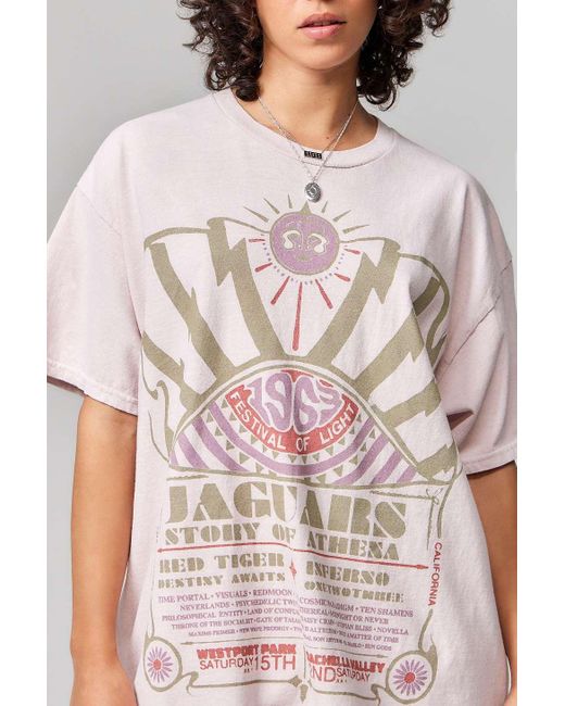 Urban Outfitters Pink Uo Jaguar Festival T-shirt