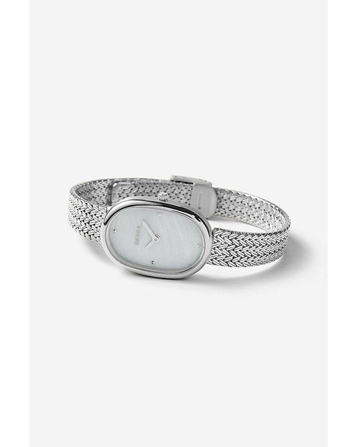 Breda Gray Jane Tethered Mesh Bracelet Analog Quartz Watch