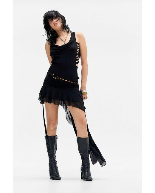 jaded london trim asymmetric dress Sky Asymmetric Mini Dress | Jaded London