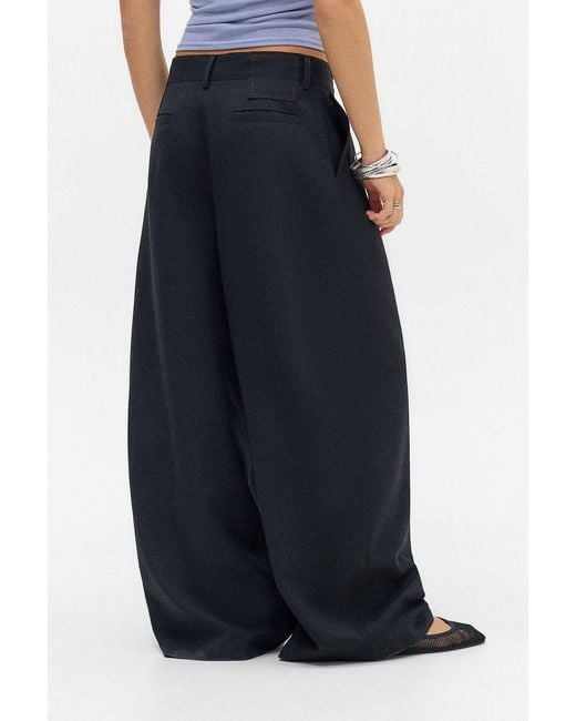 Urban Outfitters Blue Uo Noa Cocoon Pleated Trousers
