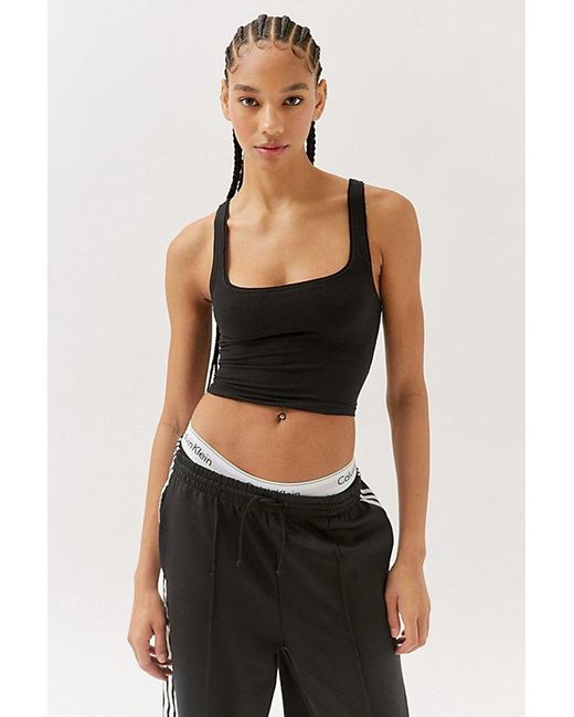 Urban Outfitters Black Uo Sweet Thing Ribbed Tank Top